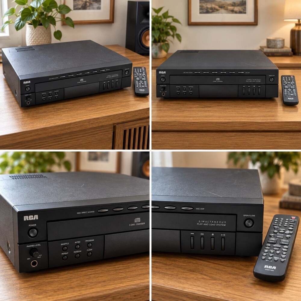 RCA RP-8075RS 5 Disc CD Changer Player With Remote Tested Working Optical Out